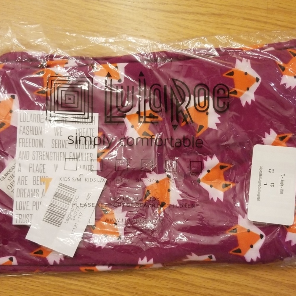 LuLaRoe Leggings  size TC (12 - 18)  NWT